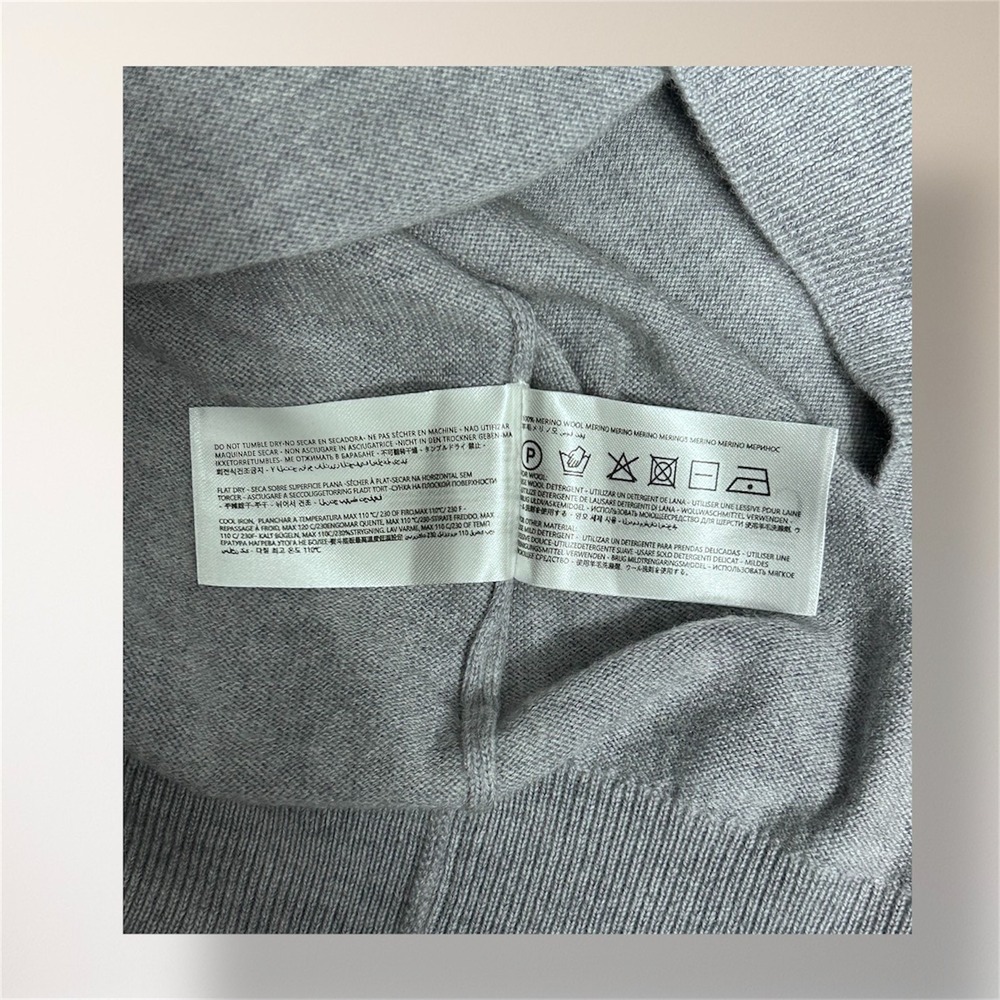New Collars & Co Men's 3XL Gray Australian Merino Wool 1/4 Zip Pullover Sweater - Picture 9 of 10